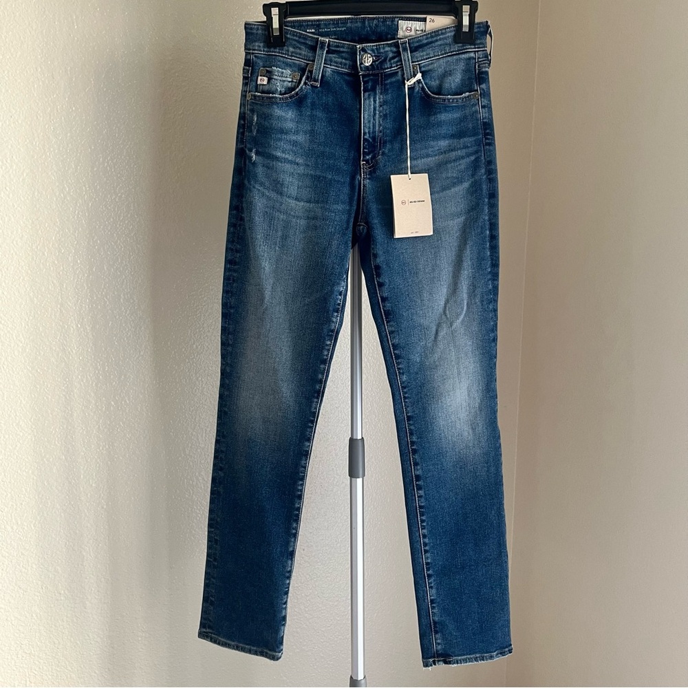 AG Adriano Goldschmied Mari Mid Rise Slim Straight Jeans Sz 26 NWT
